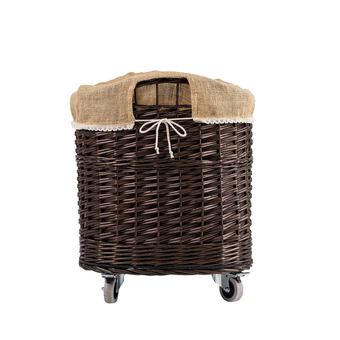 Tivor wicker firewood basket for the fireplace with jute trim TheWickerStories