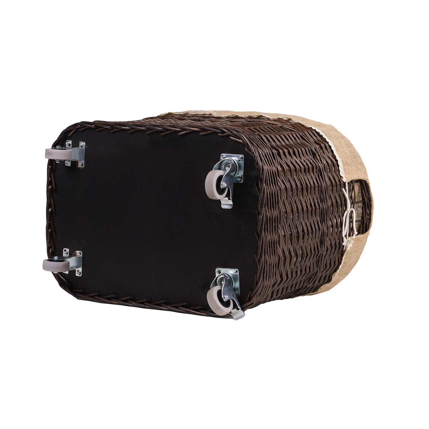 Tivor wicker firewood basket for the fireplace with jute trim TheWickerStories