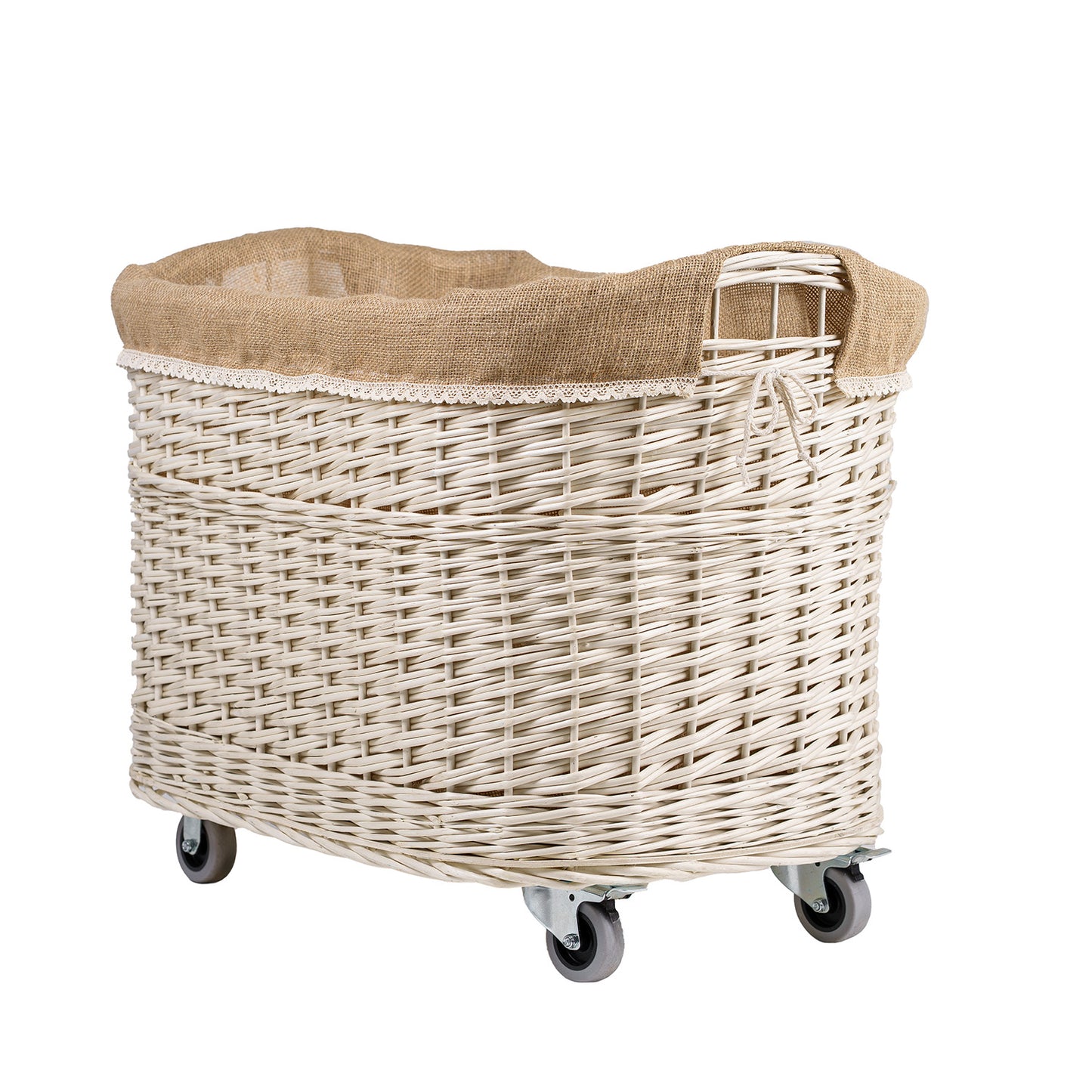 Tivor wicker firewood basket for the fireplace with jute trim TheWickerStories