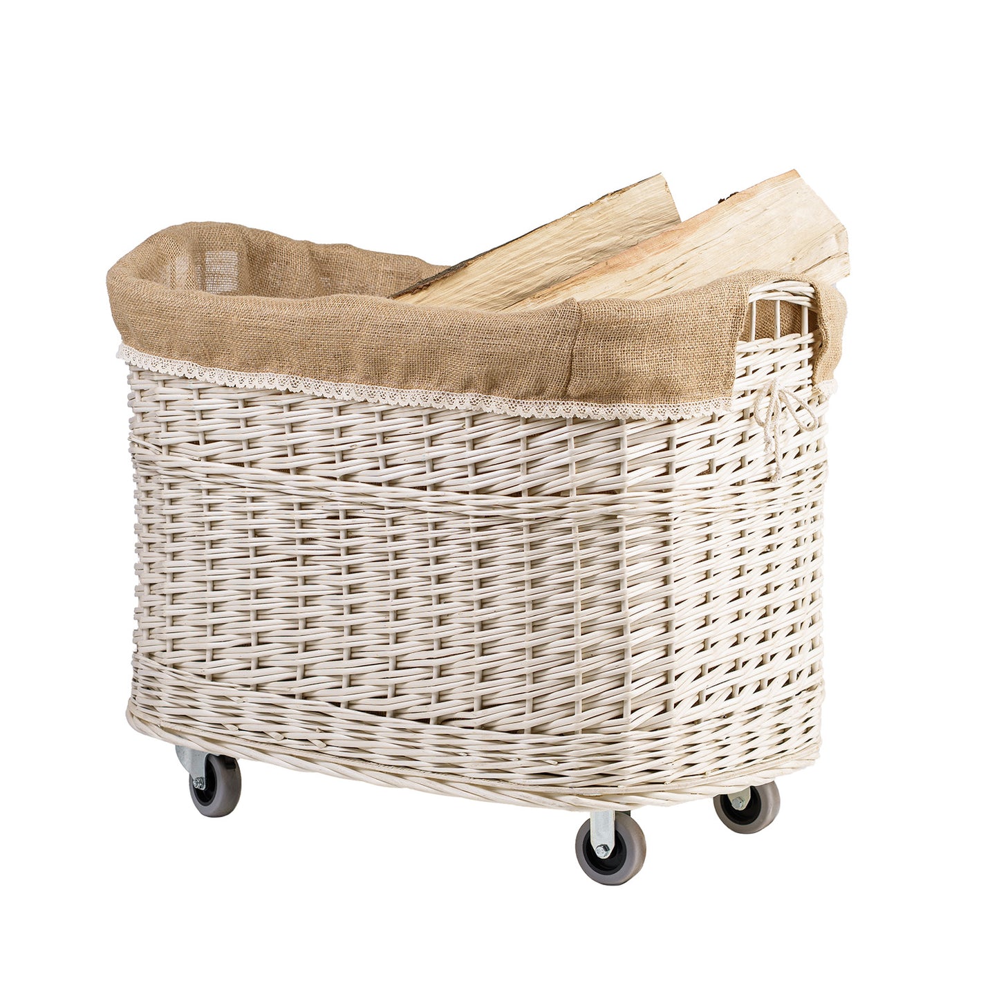 Tivor wicker firewood basket for the fireplace with jute trim TheWickerStories
