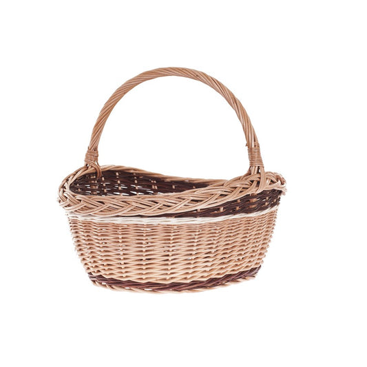 Zeloria Rieten cadeaumand en boodschappenmand met handvat
