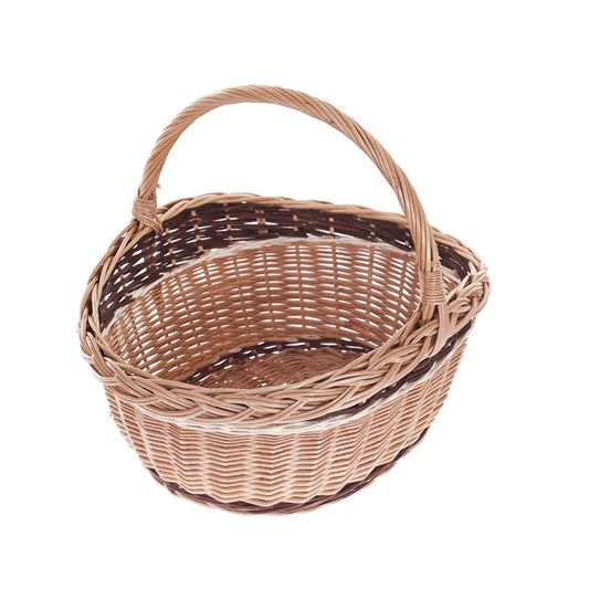 Zeloria Rieten cadeaumand en boodschappenmand met handvat