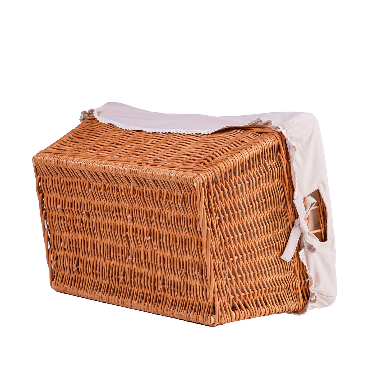 Torellia rieten opbergmand met beige rand TheWickerStories