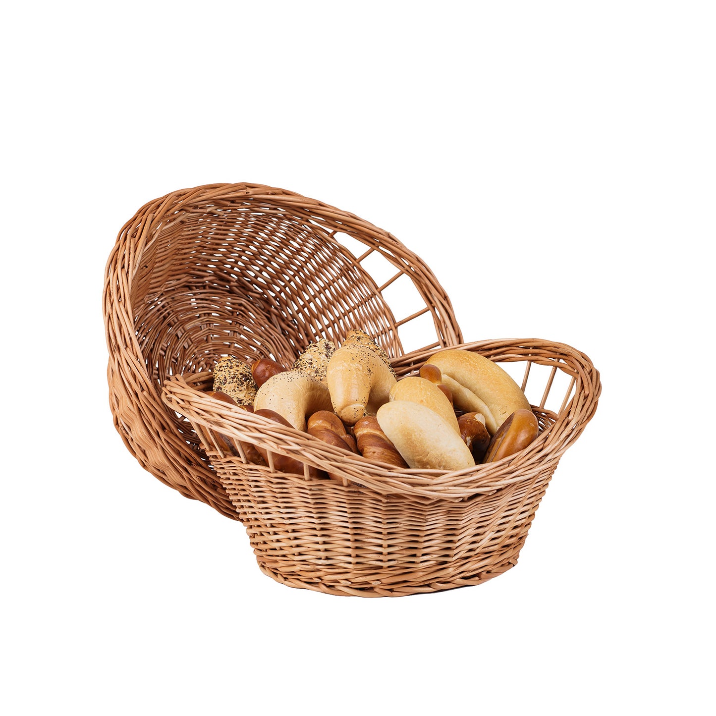 Trolloria wicker bread basket – set of 2, for display in HoReCa TheWickerStories