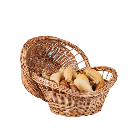 Trolloria wicker bread basket – set of 2, for display in HoReCa TheWickerStories