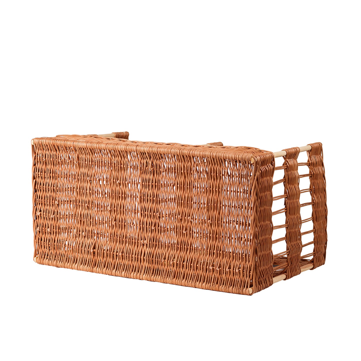Briza wicker double baguette stand for bread display, freestanding TheWickerStories