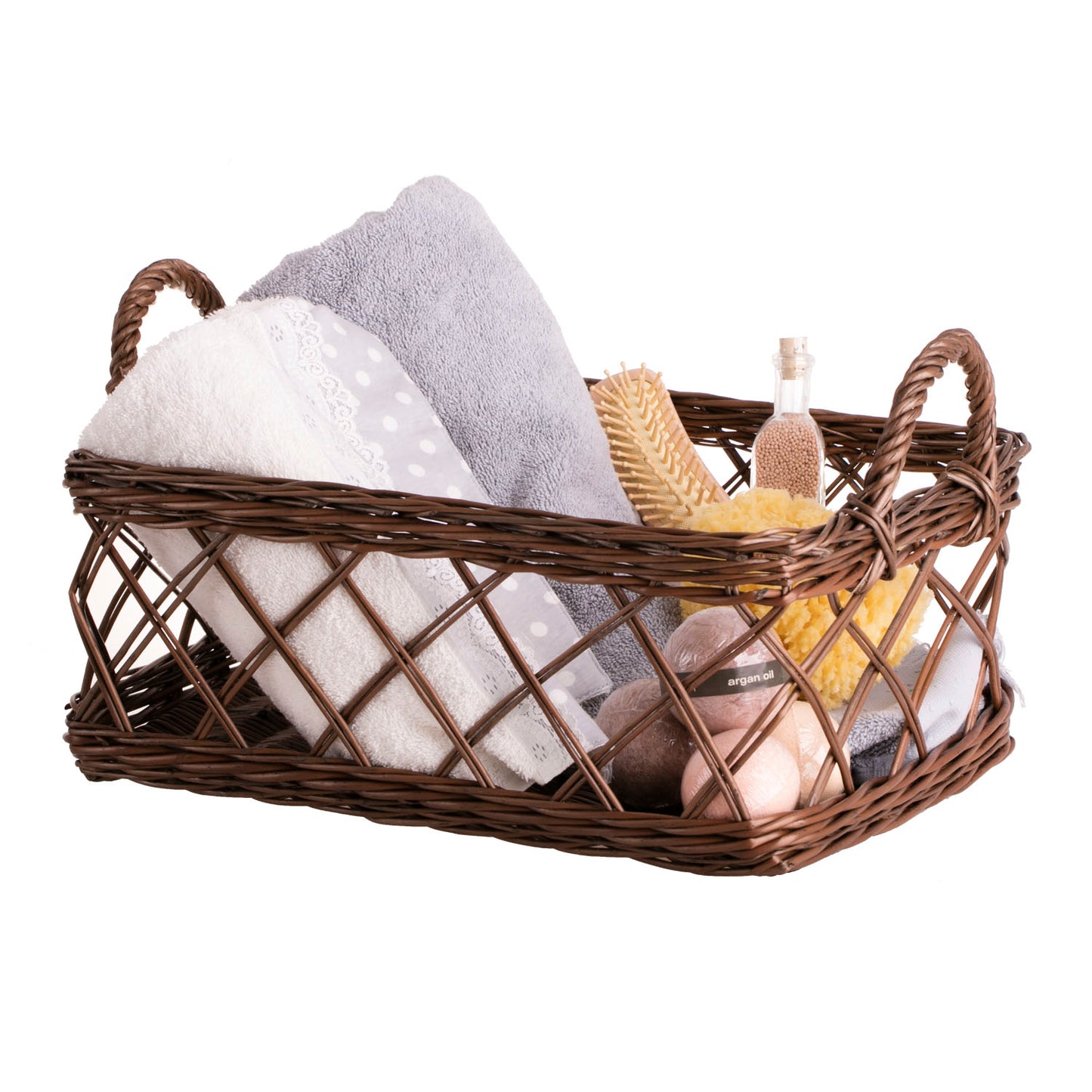 Arvina wicker breakfast and coffee serving basket with handles
