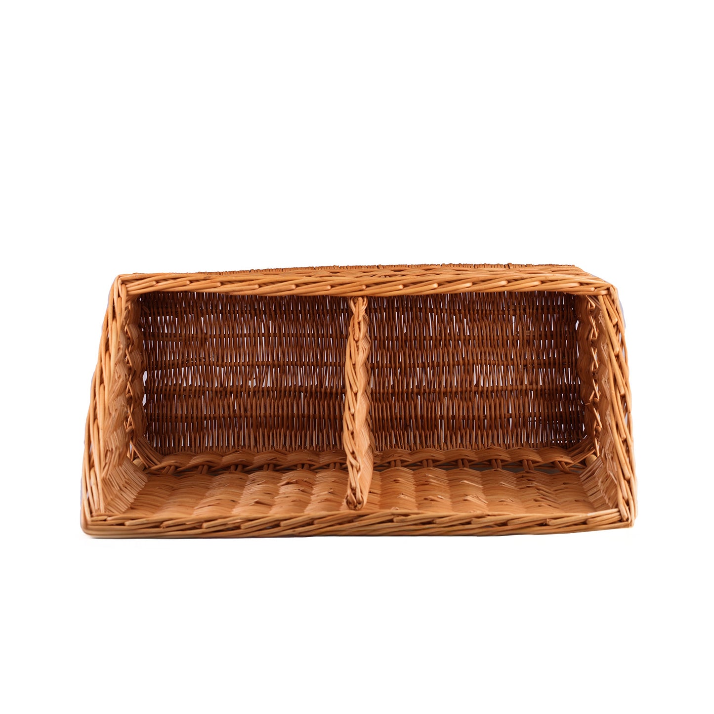 Bonivia wiklinowy kosz na bagietki do ekspozycji w piekarni TheWickerStories