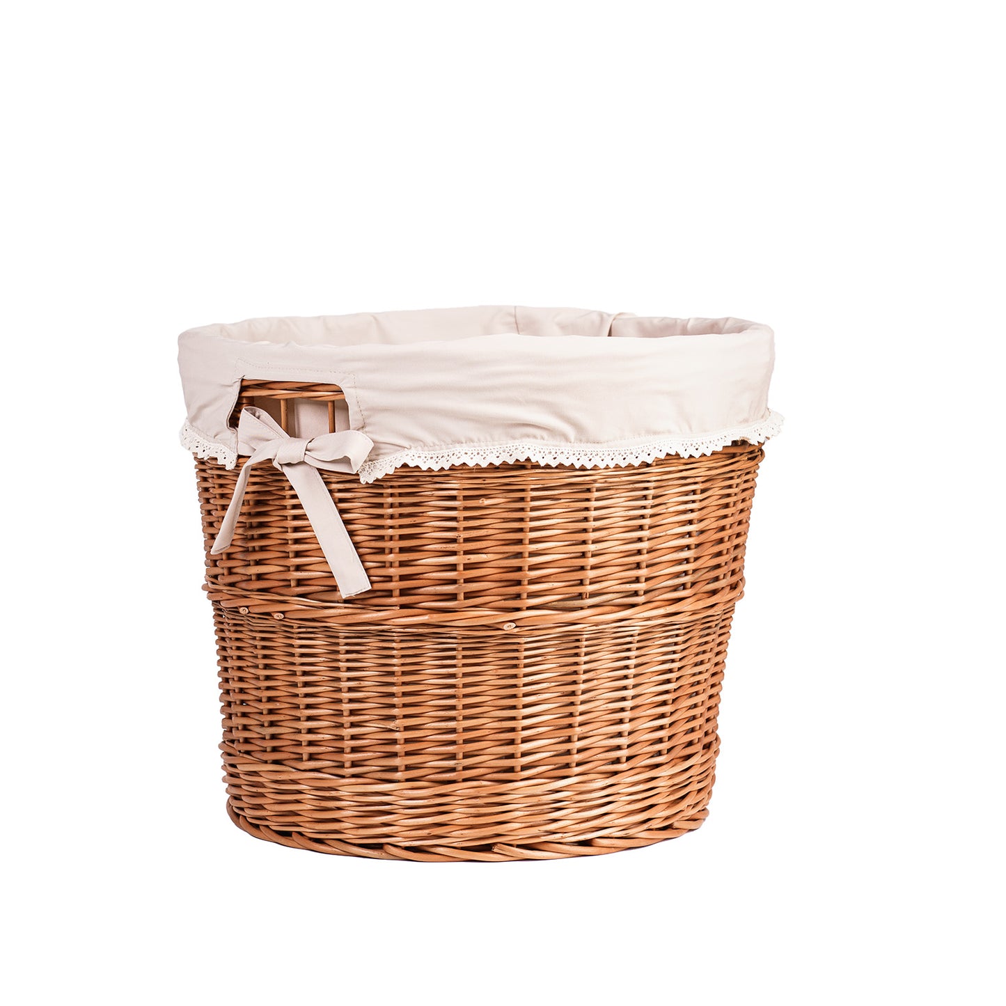 Balvina panier à pain en osier avec bordure beige TheWickerStories