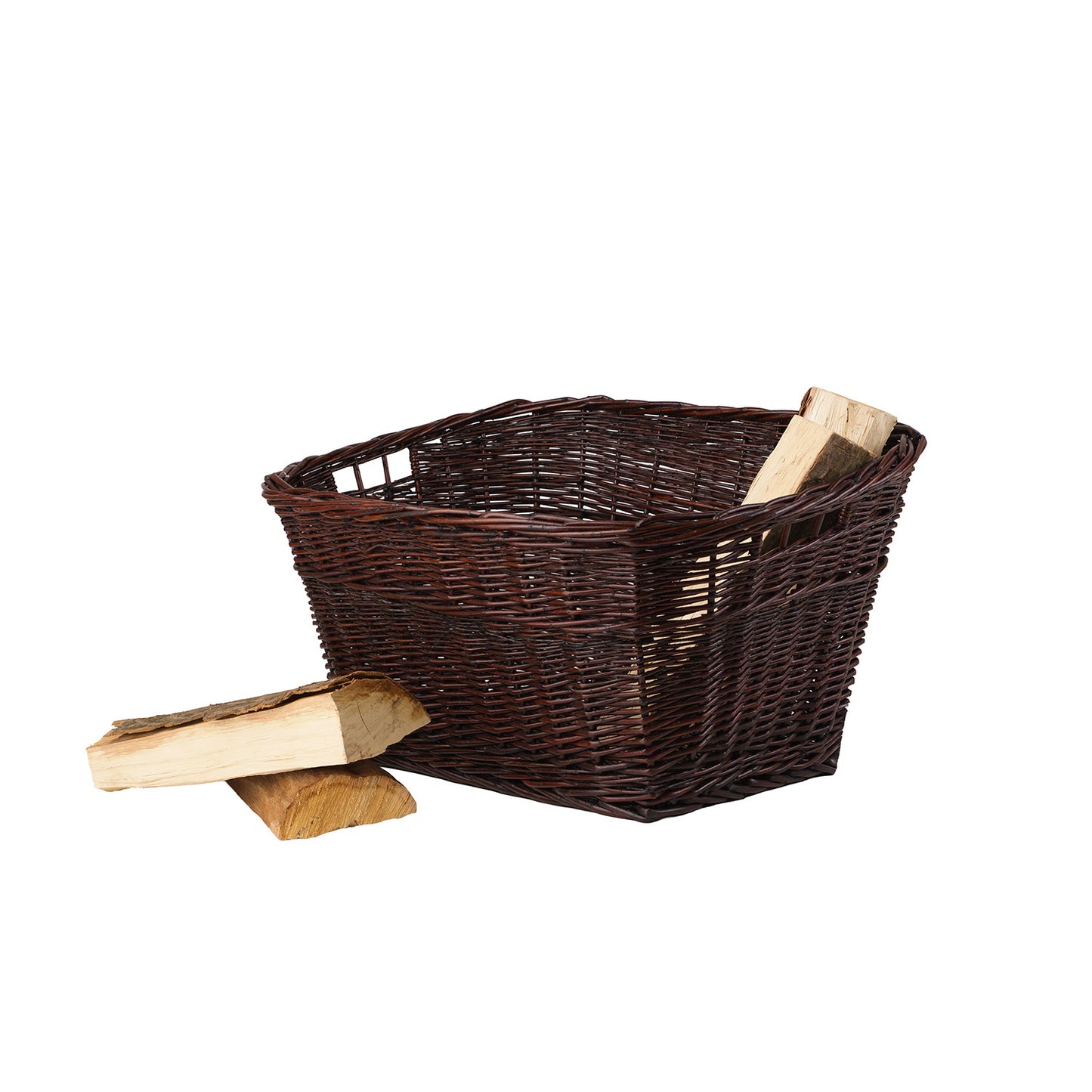 Mivella wiklinowy kosz na drewno do kominka TheWickerStories