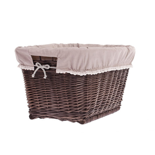 Mivella Wasmand van wilgentenen met beige afwerking en handvatten