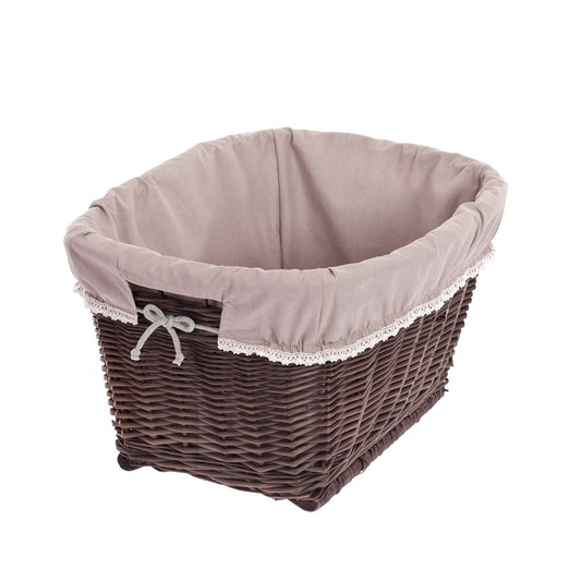 Mivella Wasmand van wilgentenen met beige afwerking en handvatten