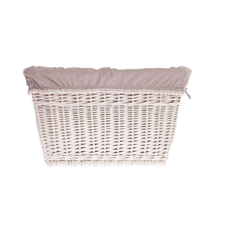 Mivella Wasmand van wilgentenen met beige afwerking en handvatten