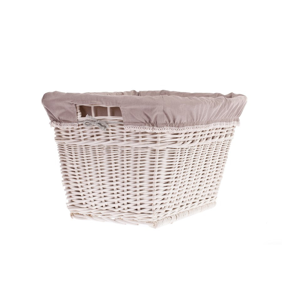 Mivella Wasmand van wilgentenen met beige afwerking en handvatten