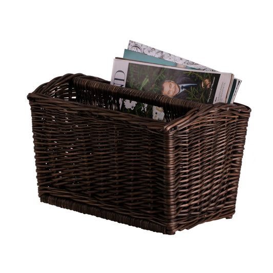 Givora Rieten tijdschriftenmand met handvat