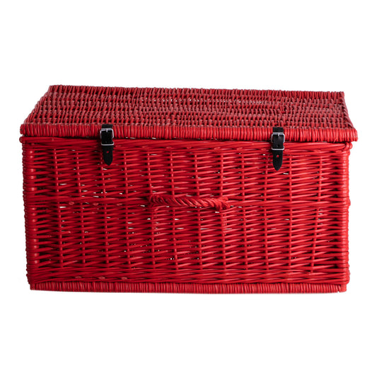 Viviana wicker suitcase with handle and clasp