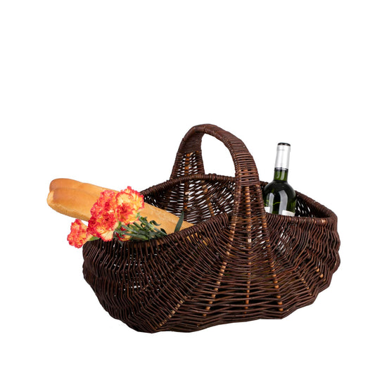 Werawia Rieten boodschappenmand met handvat