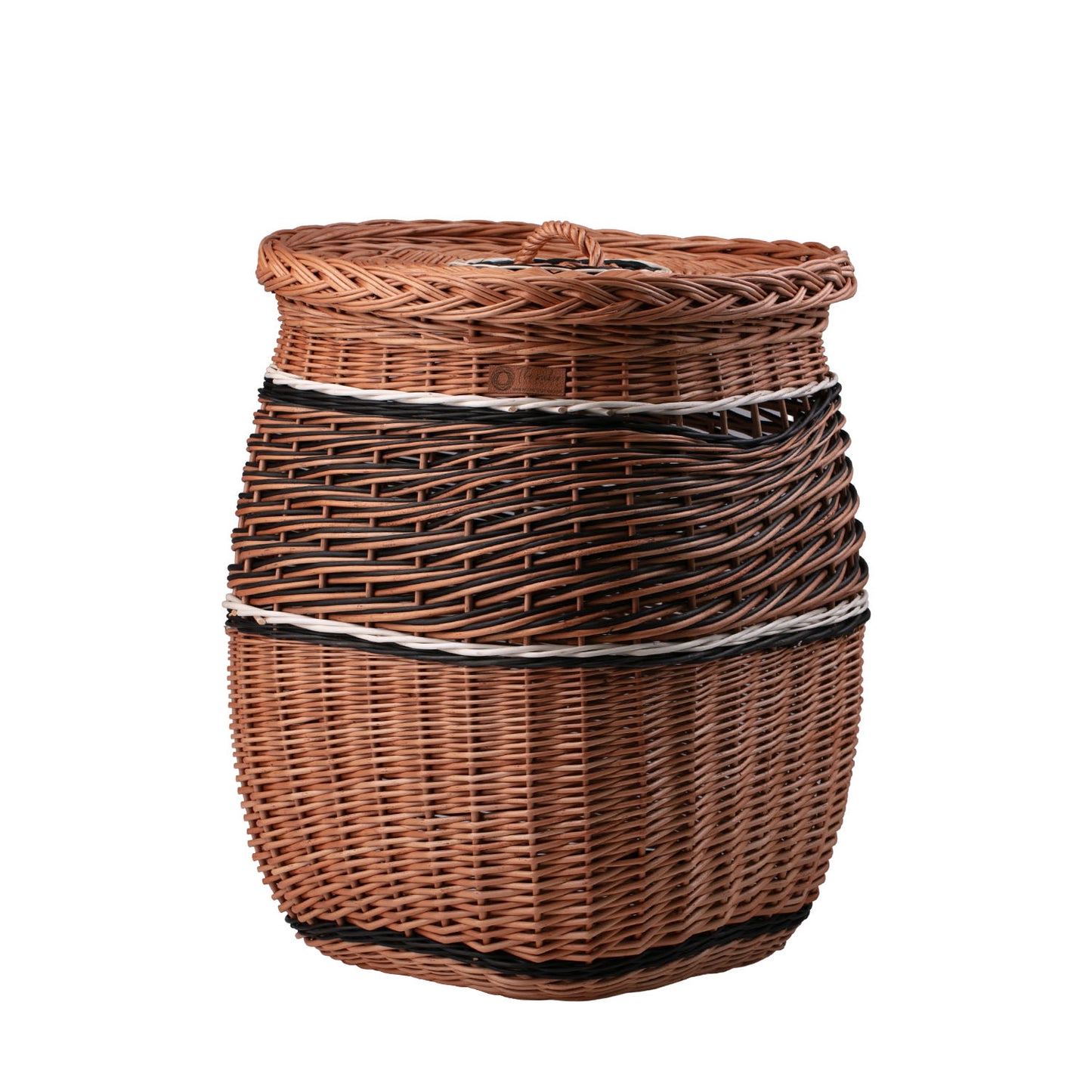 Milar wicker laundry basket with lid, handwoven TheWickerStories