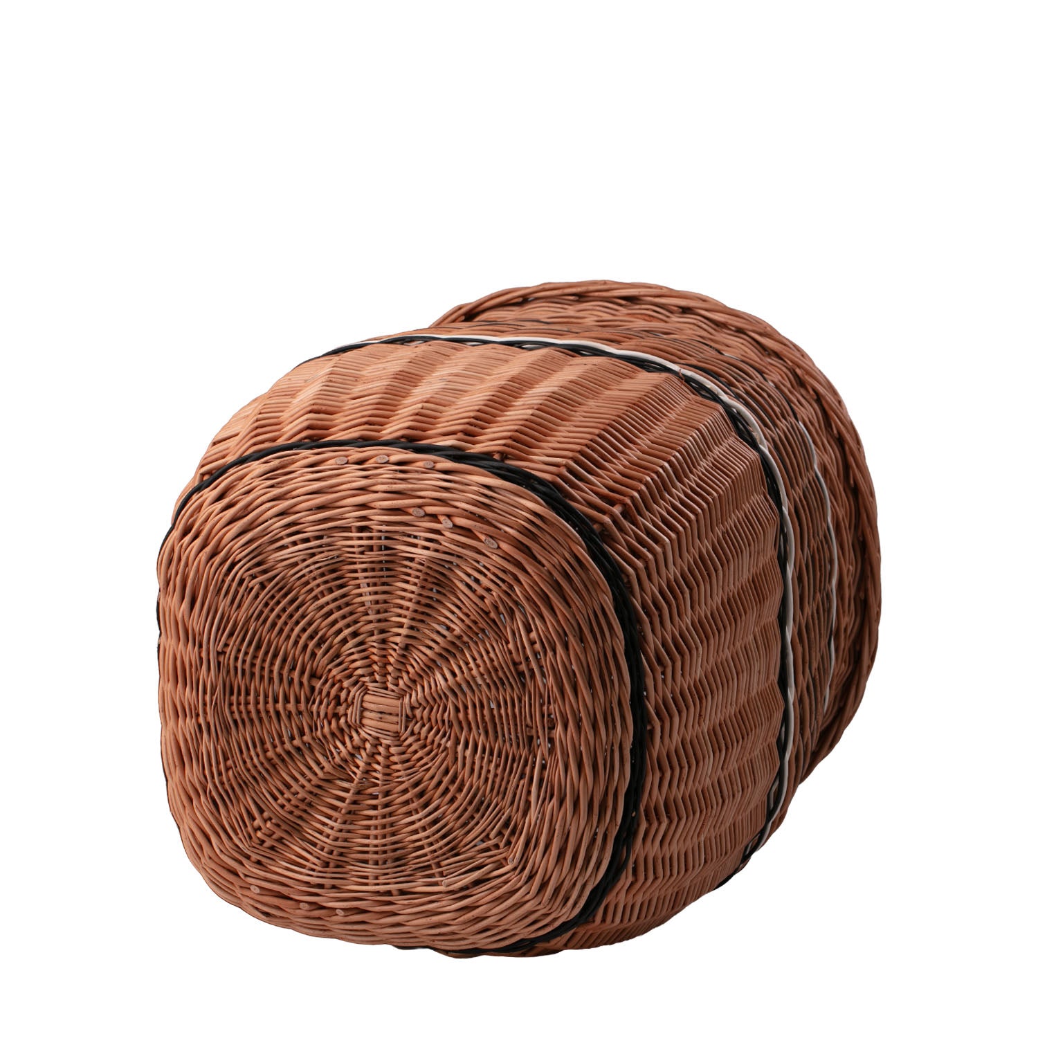 wicker laundry basket with lid, handwoven