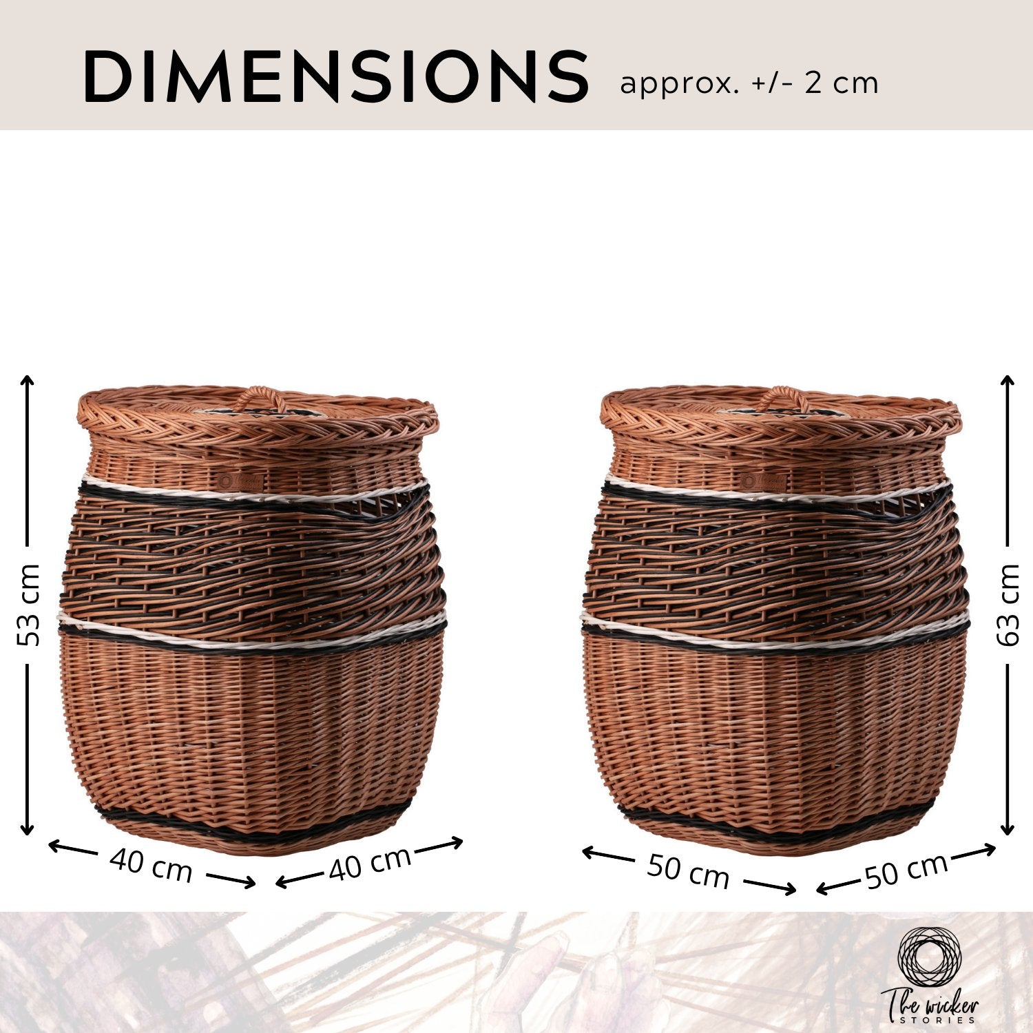 wicker laundry basket with lid, handwoven