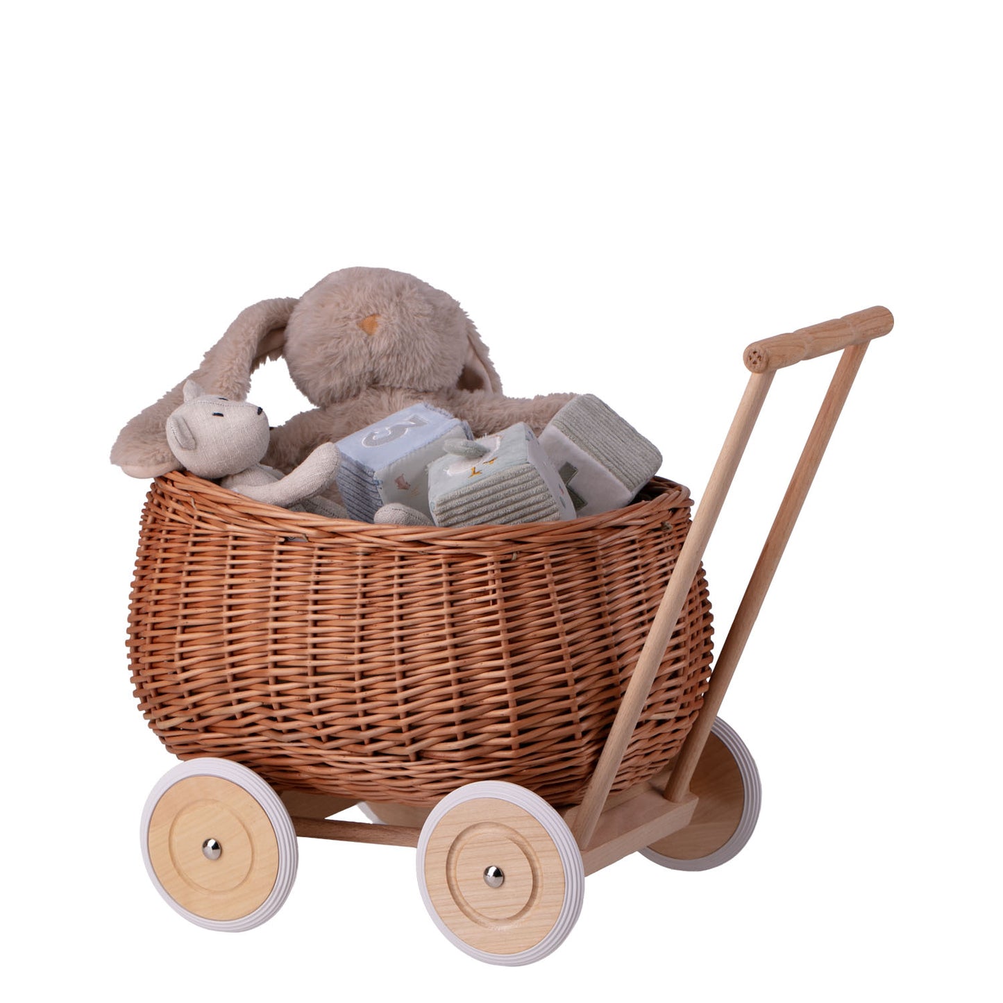 Luke wicker pushcart with beige lining TheWickerStories