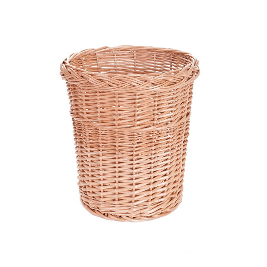 Decora wicker trash bin with lid