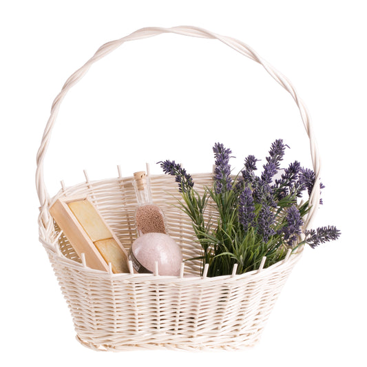 Zorilla wicker basket with handle