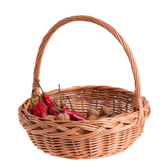 Zerena rieten geschenkmand met handvat