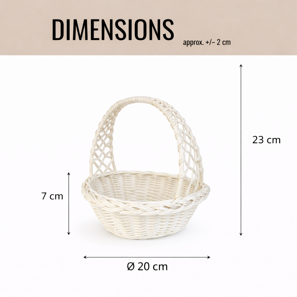 Zaria wicker Easter blessing basket for food, with handle TheWickerStories