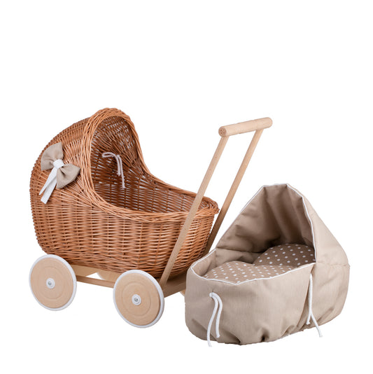 Lili beddengoed met beige bies, dekbed en kussen