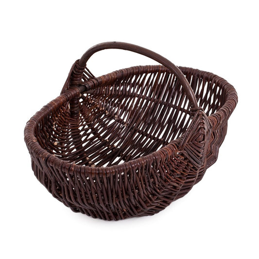 Victoria wicker garden basket with handle