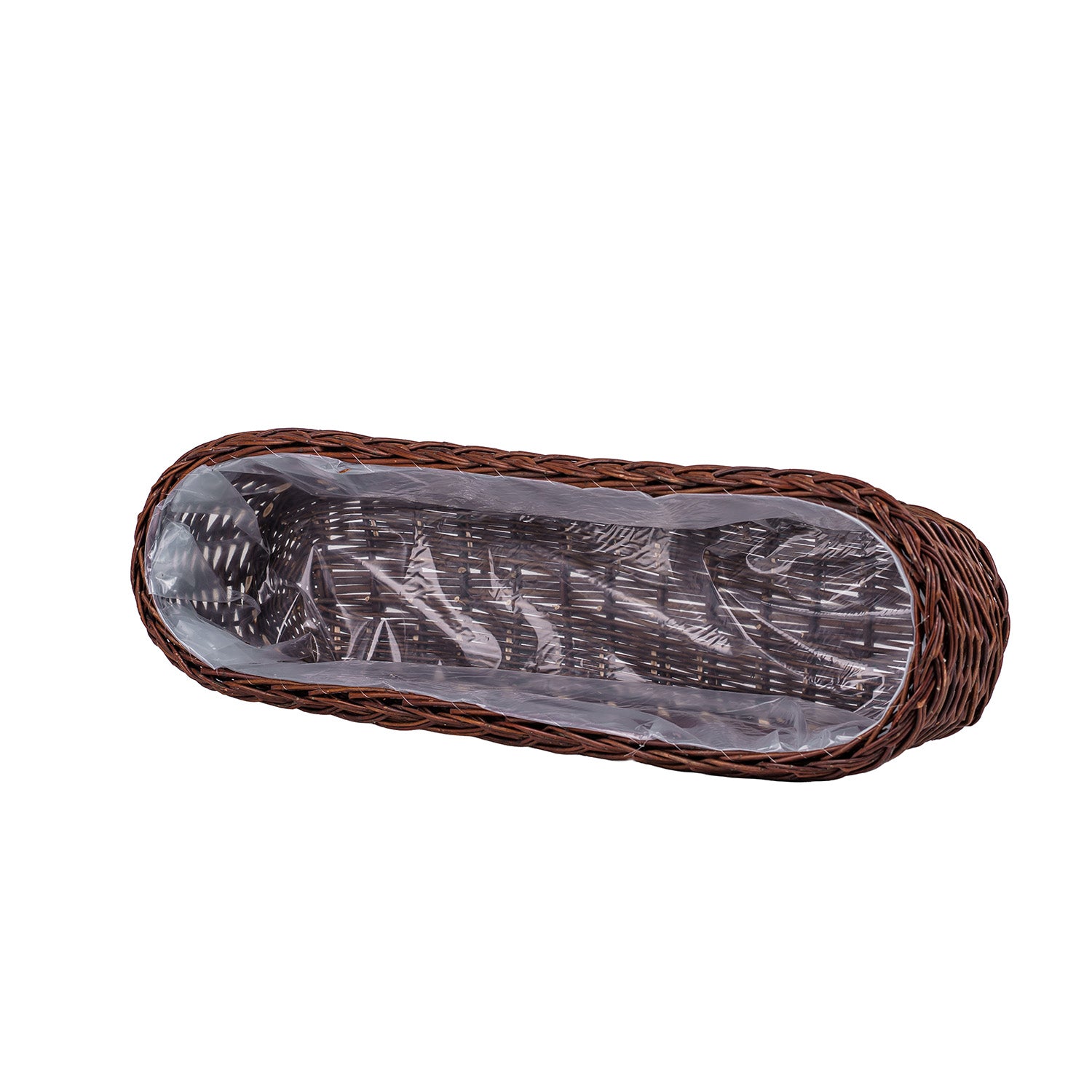 conjunto de capas em vime para vasos com forro plástico, conjunto de 3 unidades.