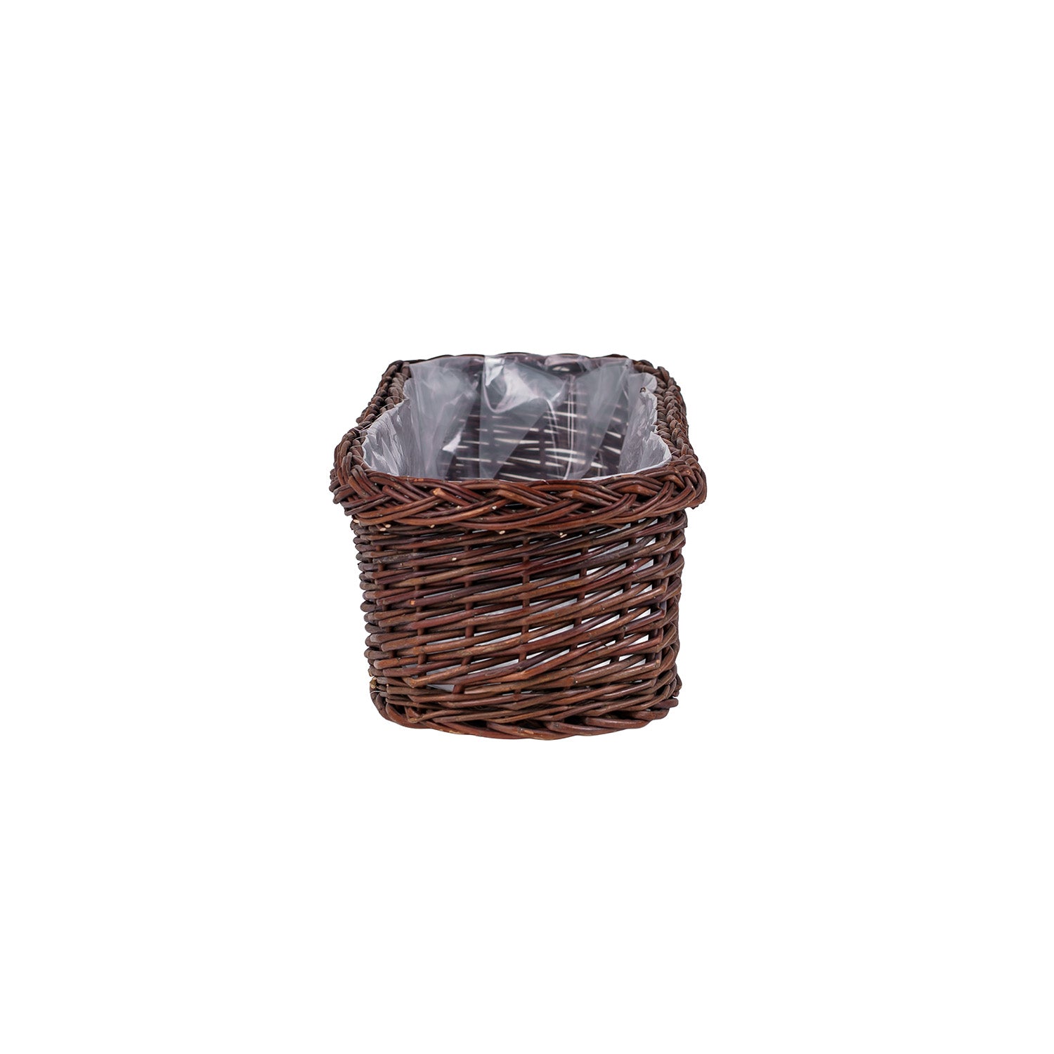 ensemble de housses en osier pour pots avec doublure en film plastique, lot de 3.