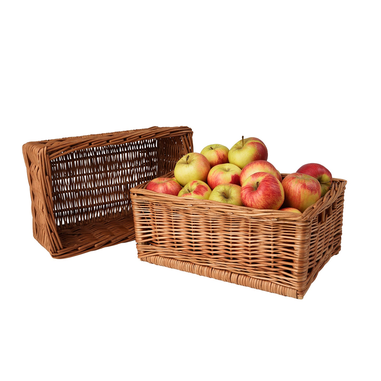 Taros wicker display crate set for fruits and vegetables, 2-piece set. TheWickerStories