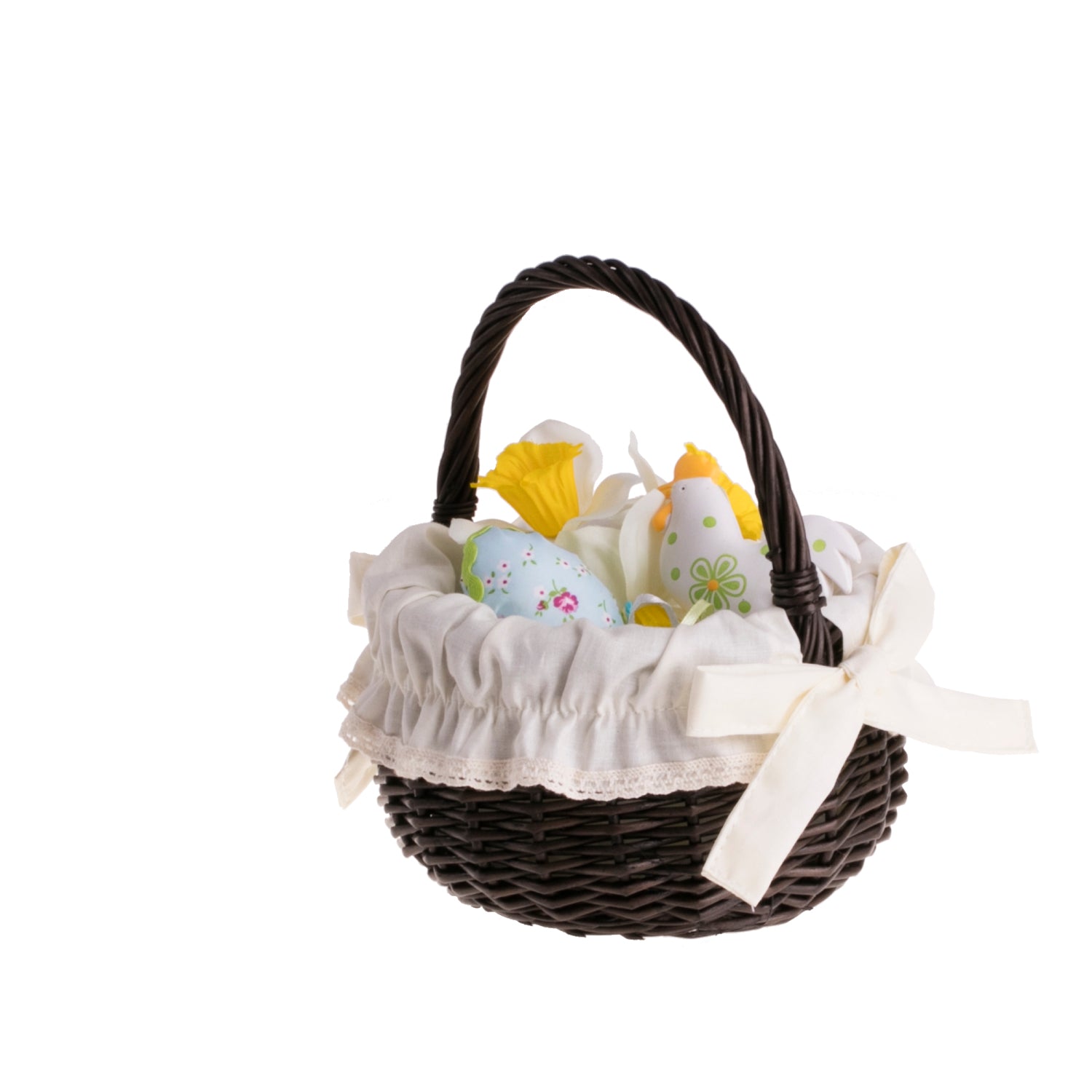 flettet påskekurv til velsignelse, med hank og kant,