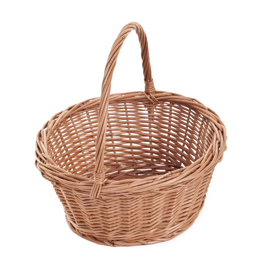 Zelia wicker Easter blessing basket with handle TheWickerStories