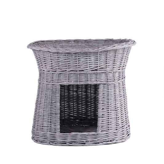 Erif rieten kattenhuis met twee verdiepingen