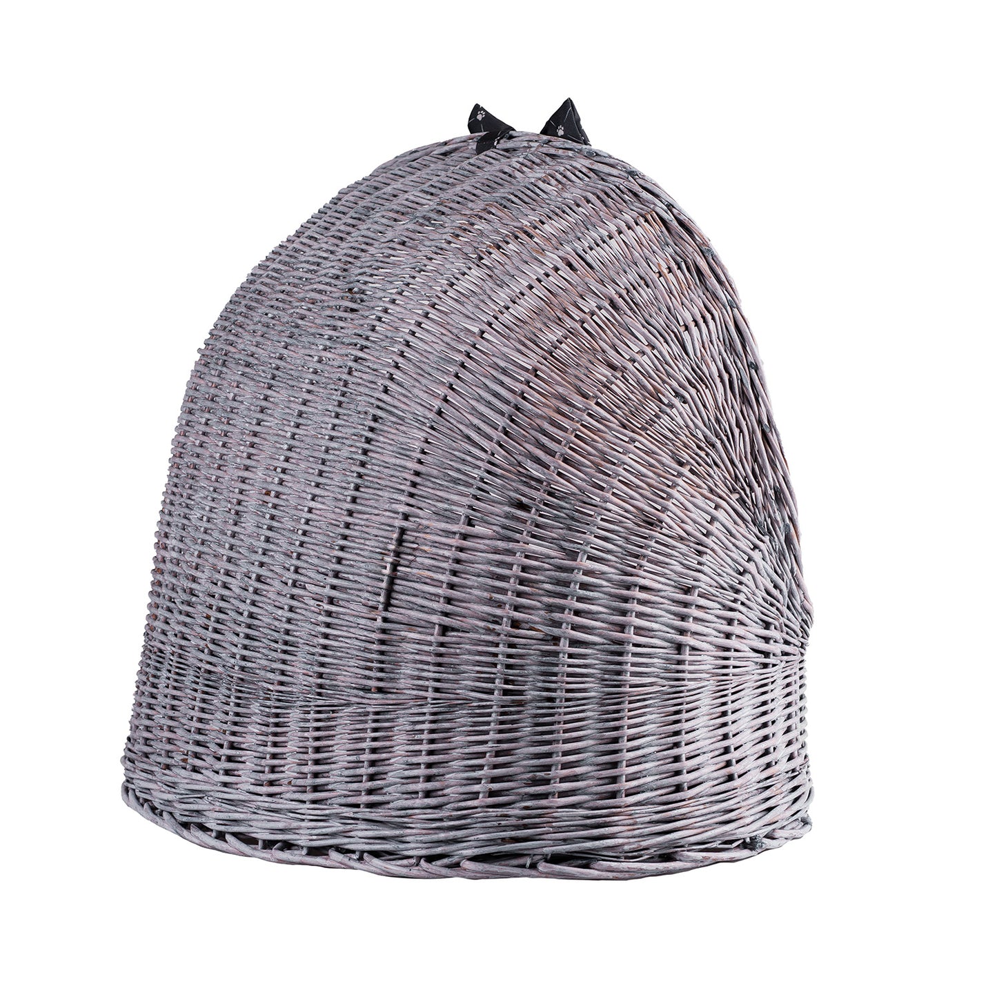 Elarion wicker pet house for cat and dog with cushion TheWickerStories