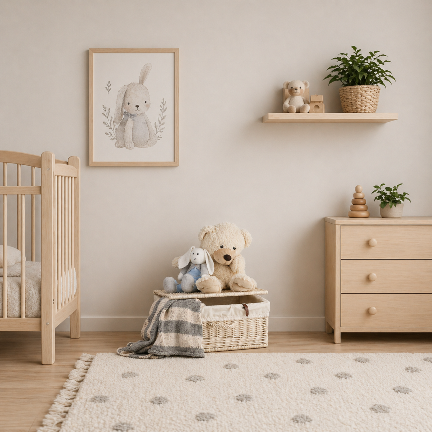 Viviana wicker suitcase with white trim, handle and clasp TheWickerStories