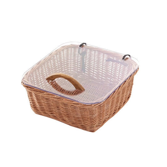 Laro wicker bread basket with lid