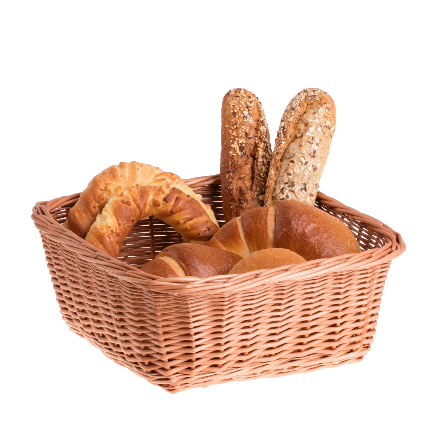 pletena košara za kruh za razstavo – set 2 kos.