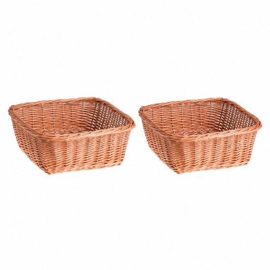 wicker bread basket for display – set of 2.