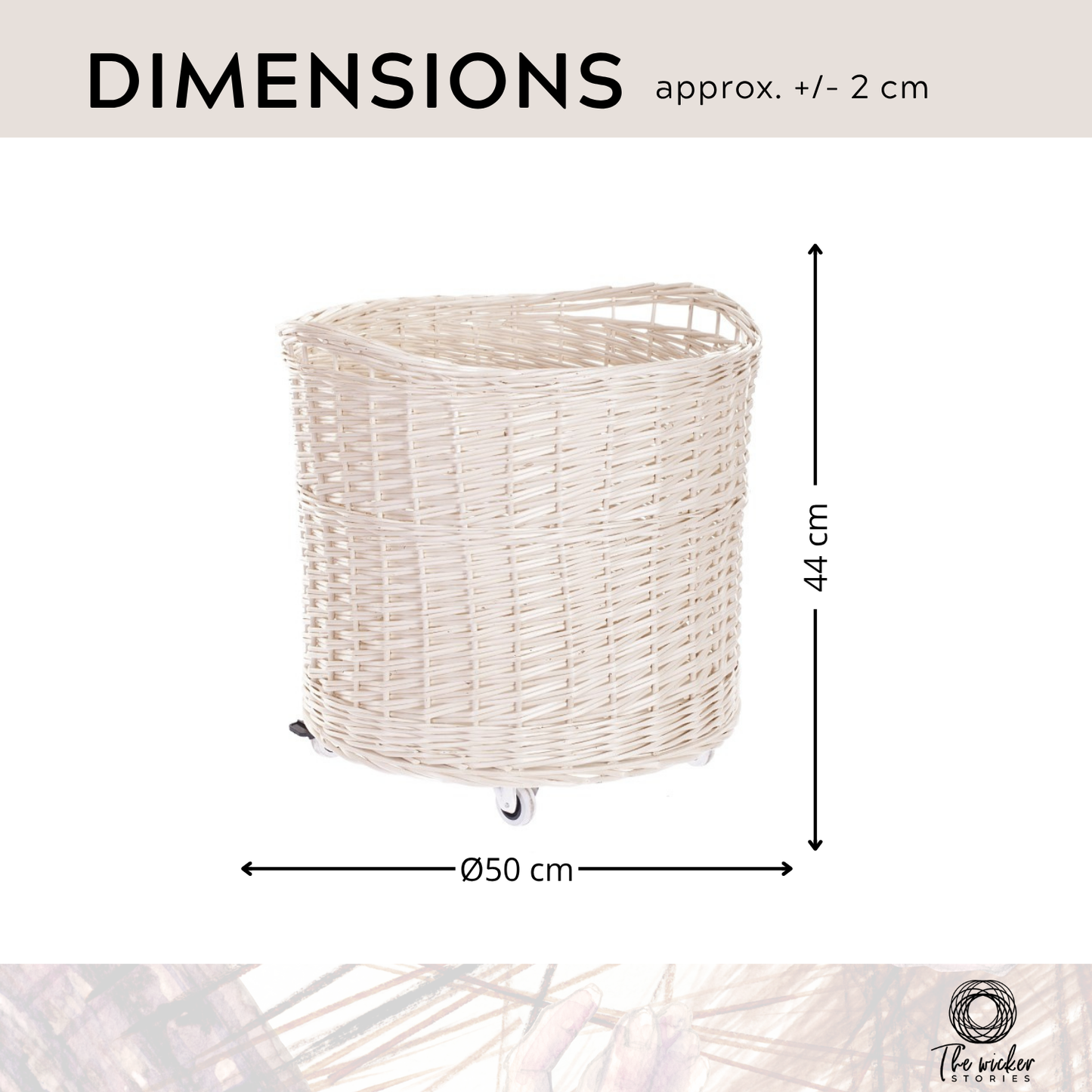 Caros cesta de mimbre con ruedas TheWickerStories