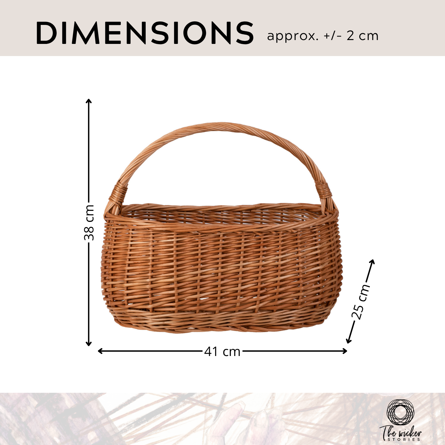 Wilerissa coș de cumpărături din nuiele, coș pentru ciuperci și picnic, coș cadou decorativ TheWickerStories