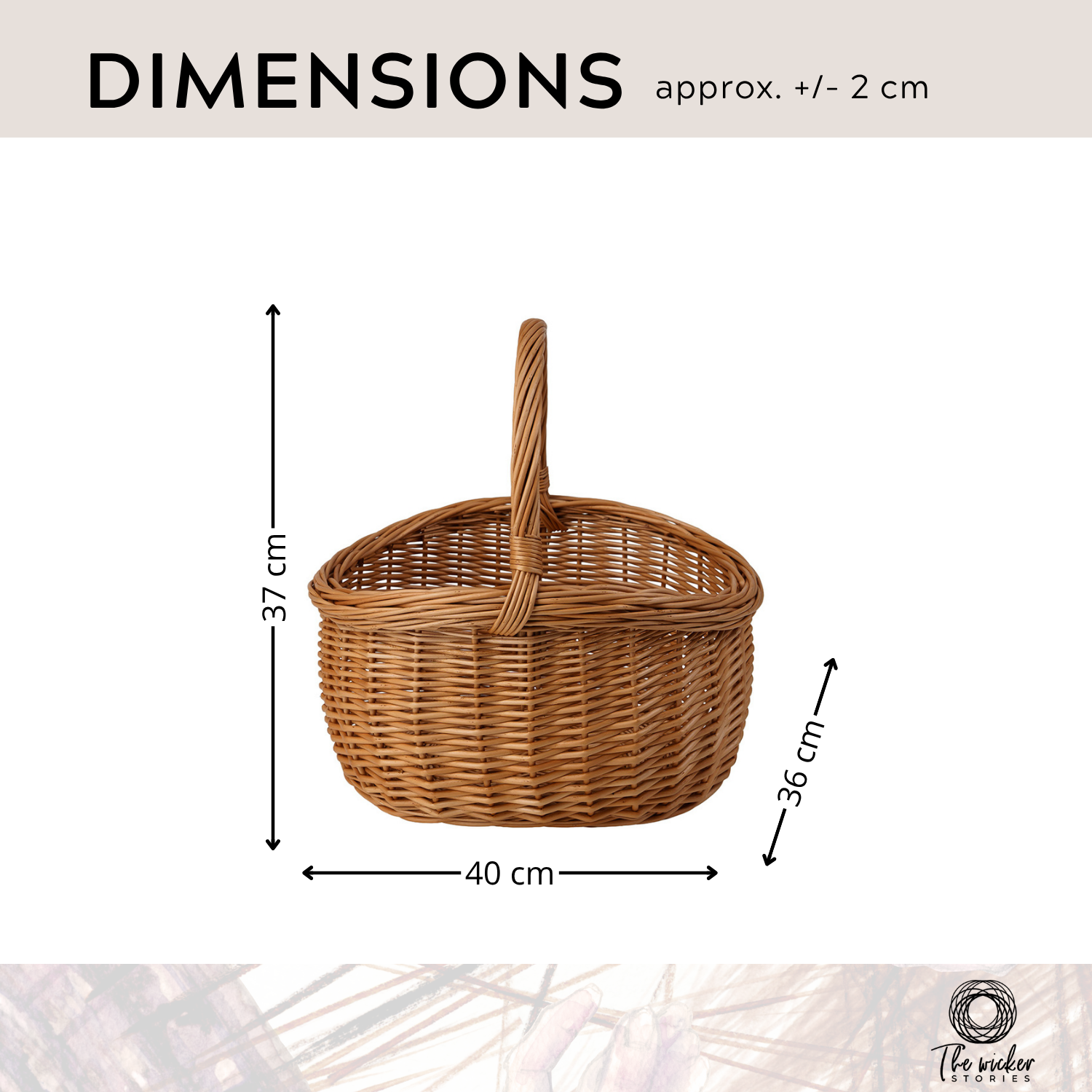 Waldissa cesto porta spesa in vimini, cestino per funghi e picnic, cesto regalo decorativo TheWickerStories