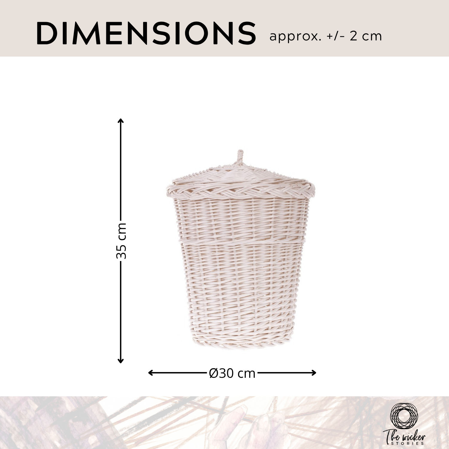 wicker trash bin with lid