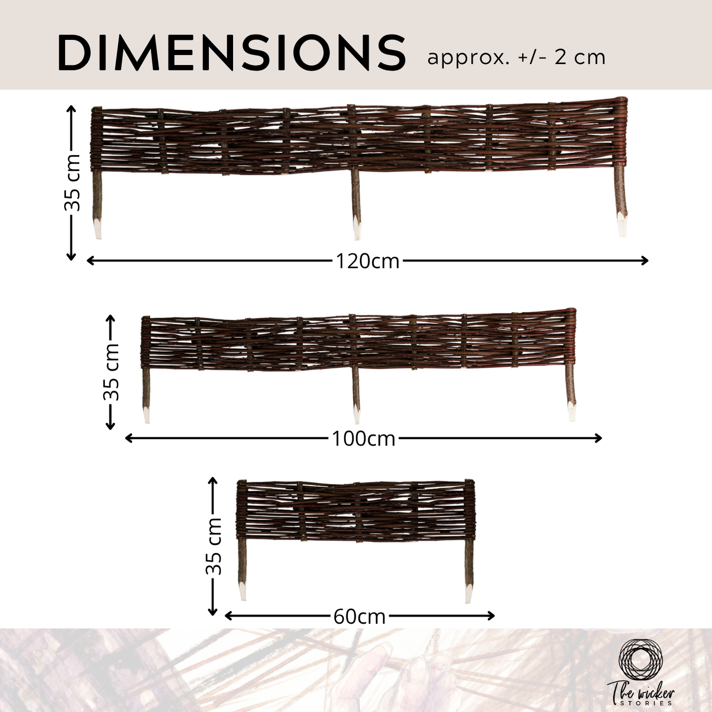 Domitia set of 5 wicker garden panels TheWickerStories