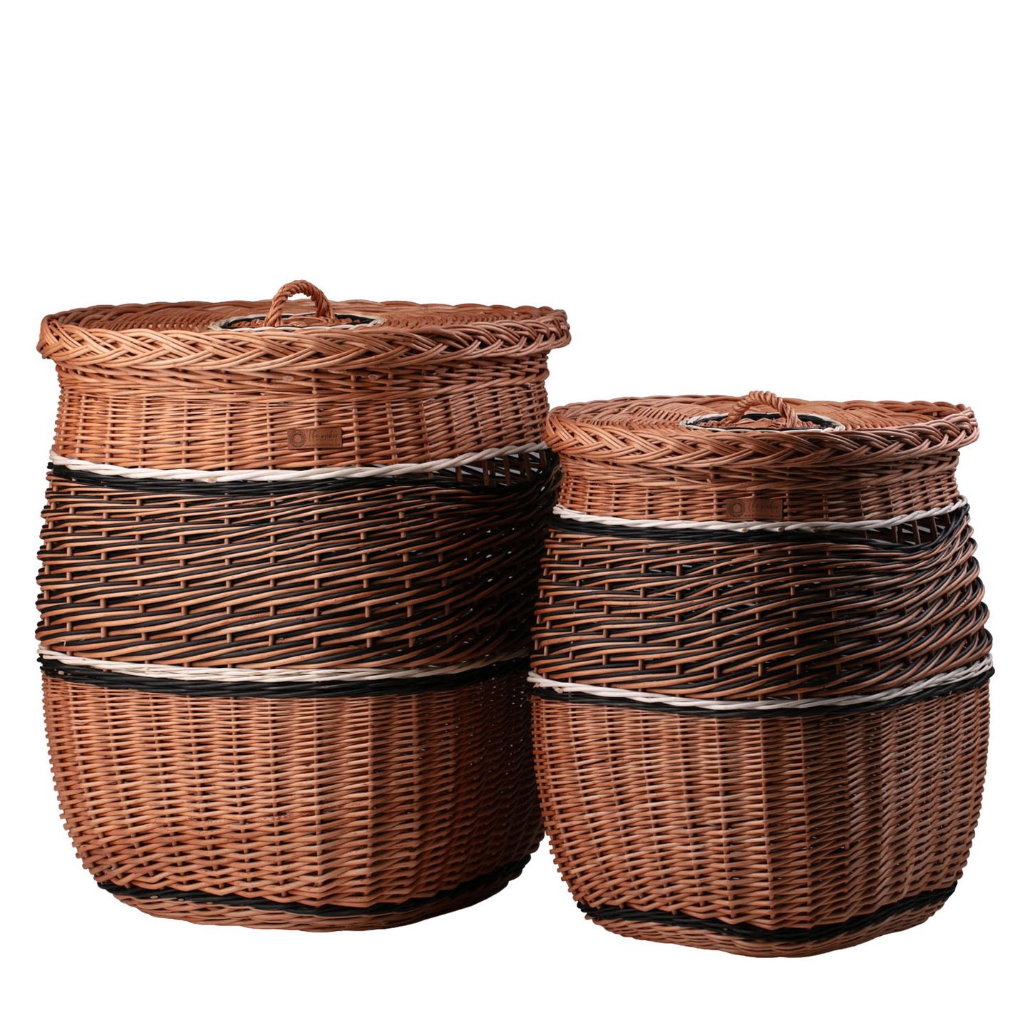 Milar wicker laundry basket with lid, handwoven TheWickerStories