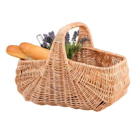 Werawia Rieten boodschappenmand met handvat