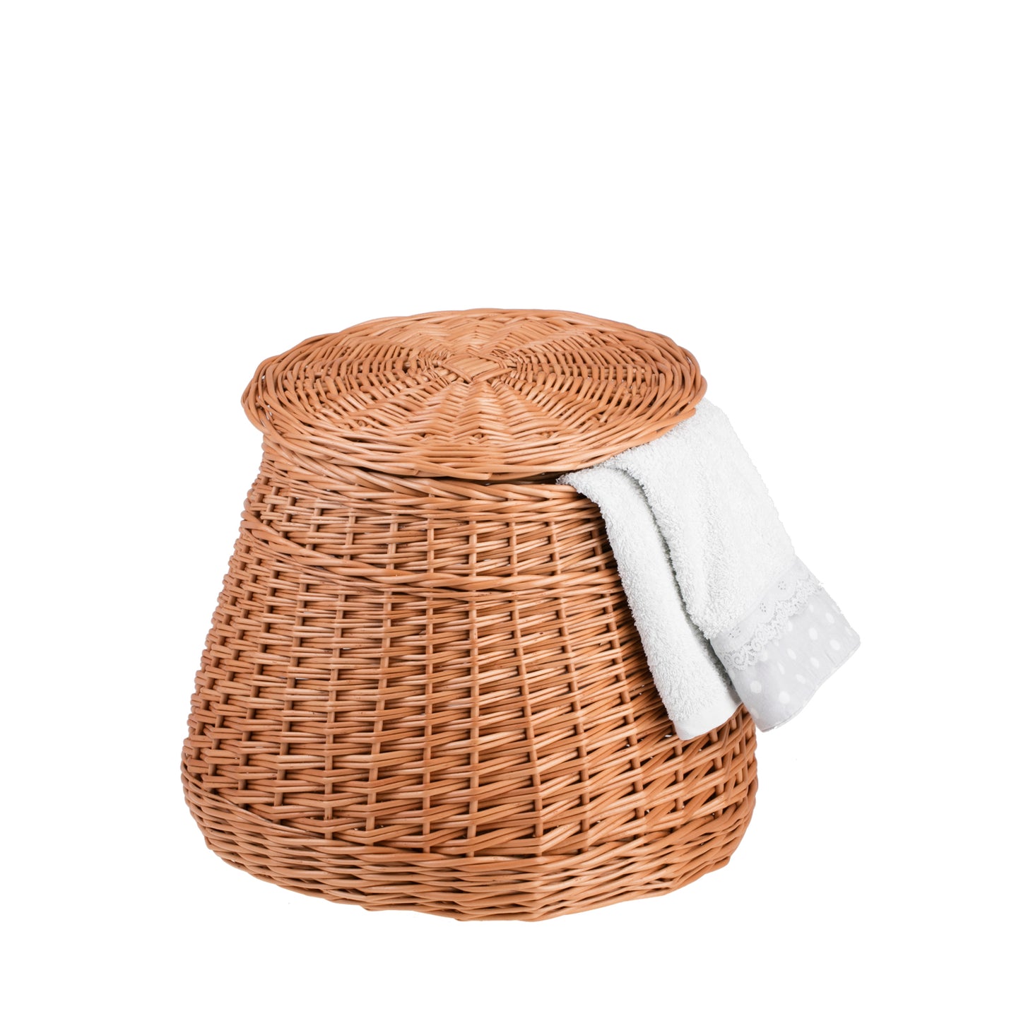 Mirell rieten wasmand met deksel